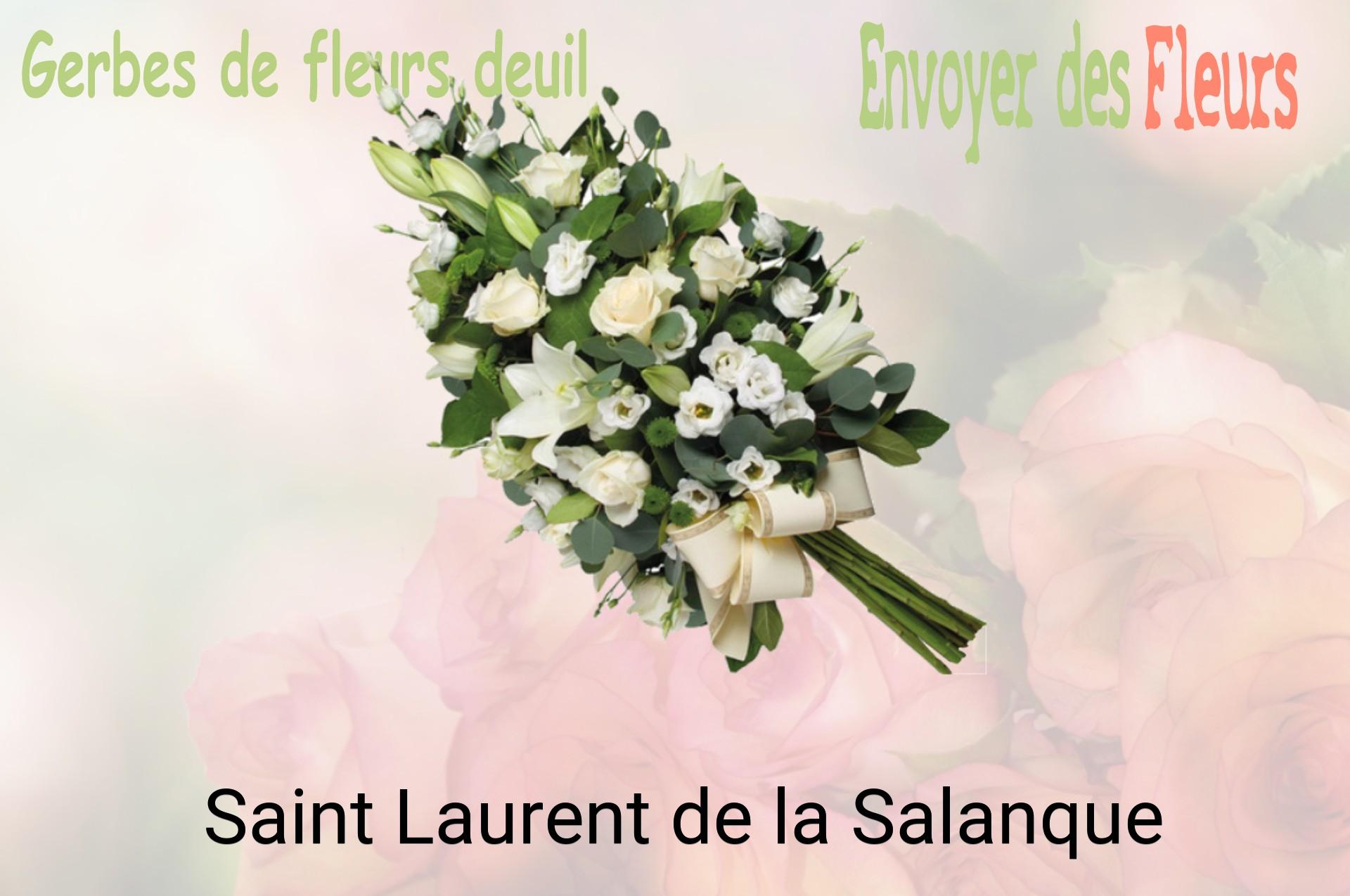 Gerbe de fleurs de deuil livrée à Saint-Laurent-de-la-Salanque